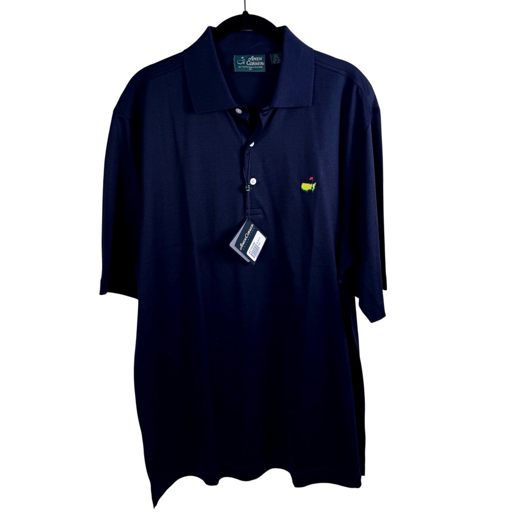 Amen Corner Collection Masters Golf Polo M Pima Cotton Short Sleeve Embroidered